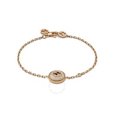 Gucci Interlocking 18ct Rose Gold Mother Of Pearl Bracelet - Yba786749001 In Pink/rose Gold Tone/gold Tone