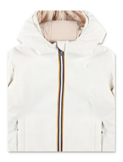 K-way Lily Double Face Jacket In White/pink