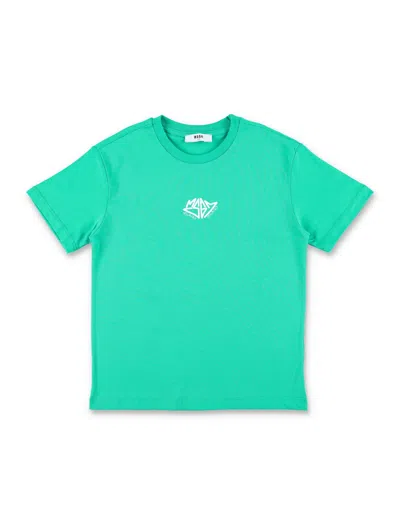 Msgm Logo-print T-shirt In Green