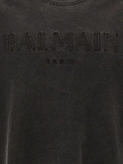 Shop Balmain T-shirts And Polos In Grey