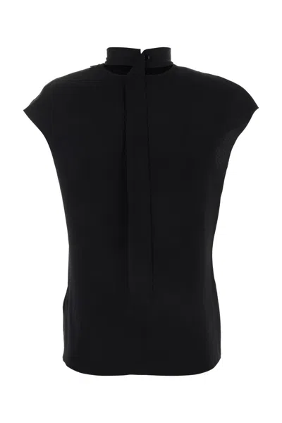 Shop Calvin Klein Crêpe Blouse In Black