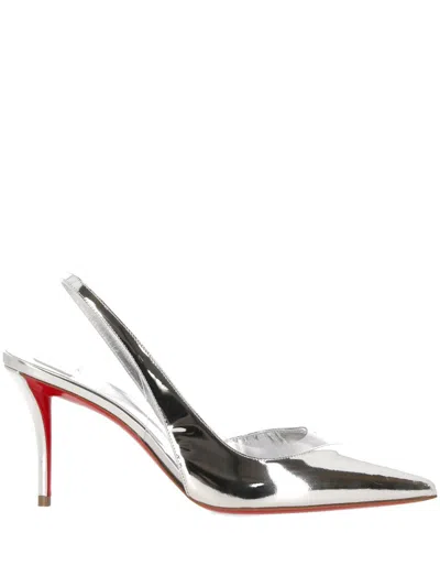 Shop Christian Louboutin With Heel Silver