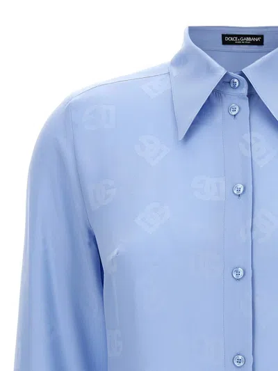 Shop Dolce & Gabbana 'dg' Shirt In Blue