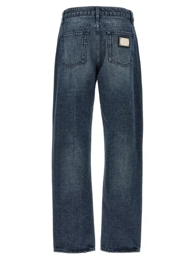 Dolce & Gabbana Dolce&gabbana Blue Denim Boyfriend Jeans In Navy