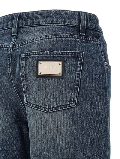 Dolce & Gabbana Dolce&gabbana Blue Denim Boyfriend Jeans In Navy