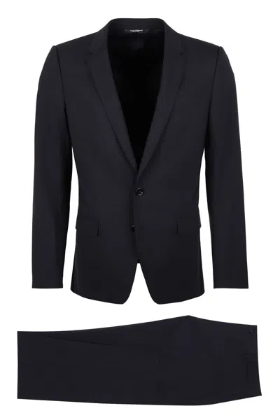 Shop Dolce & Gabbana Martini Virgin Wool Two Piece Suit In Blue