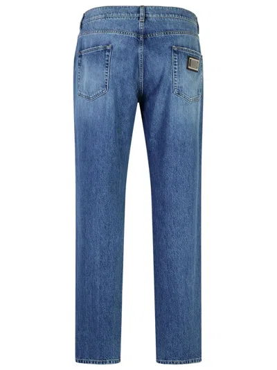 Shop Dolce & Gabbana Cotton Denim Jeans In Blue