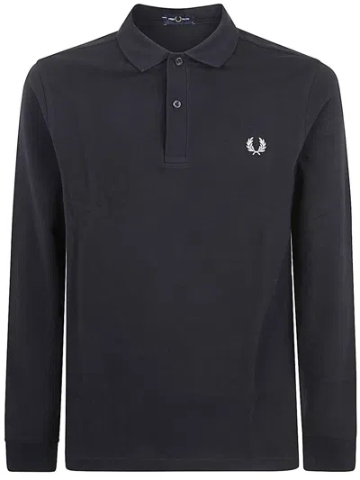 Shop Fred Perry Long Sleeve Plain Shirt Clothing In Blue