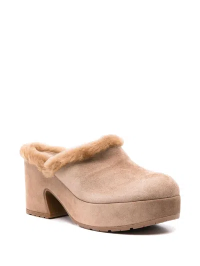 Gianvito Rossi Lyss 85mm Suede Mules In Camel+camel