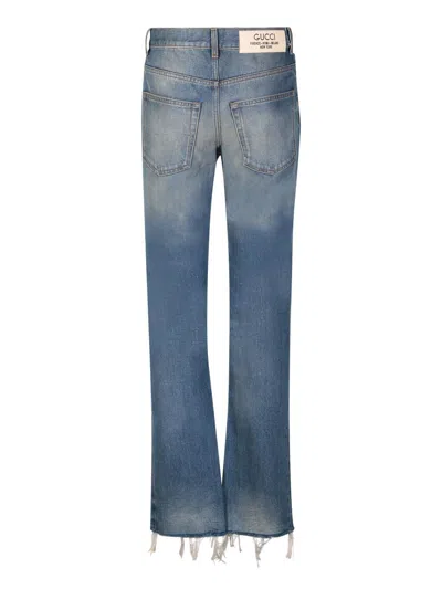 Shop Gucci Pants Clothing In Blue