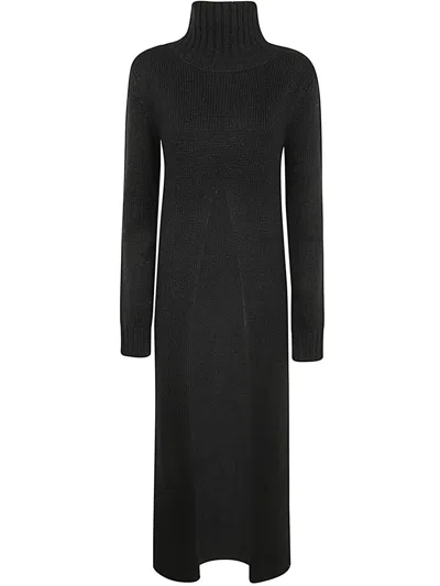 Shop Jil Sander Long Turtleneck Pullover With Front Split Clothing In Black