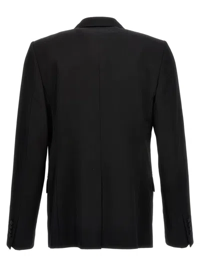 Lanvin Single-breasted Wool Tuxedo Jacket With Shiny Lapels In Black