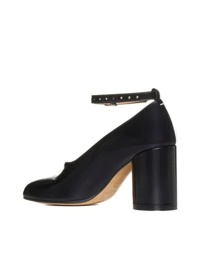 Shop Maison Margiela Tabi Leather Pumps In Black