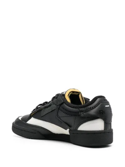 Shop Maison Margiela X Reebok Maison Margiela Leather Sneakers In Black