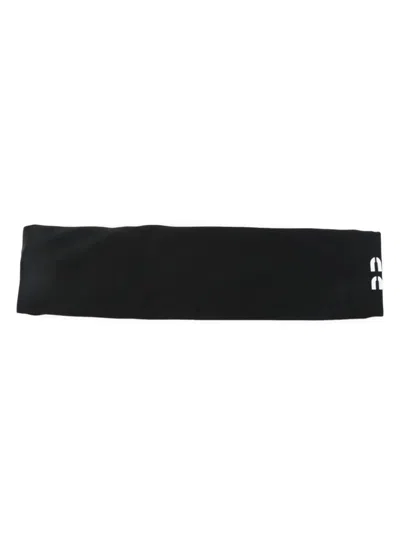 Shop Miu Miu Jersey Headband In Nero+bianco