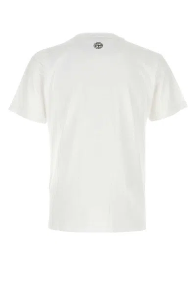 Shop Stone Island T-shirt In White