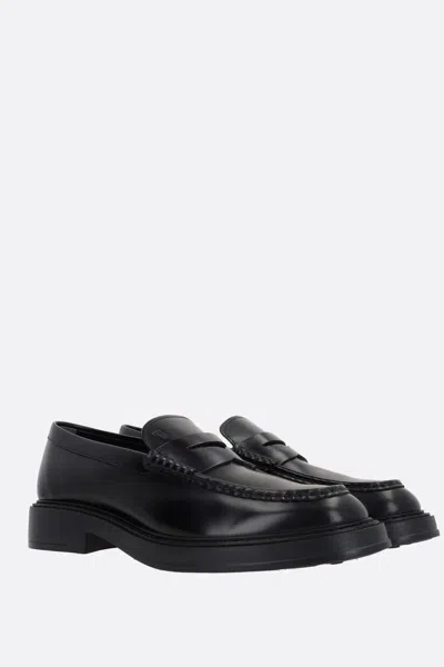 Tod's Smooth Leather Loafers In Black