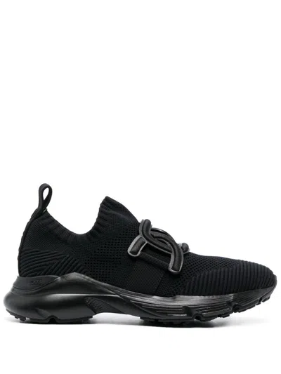 Tod's Kate Sneakers In Technical Fabric In Black