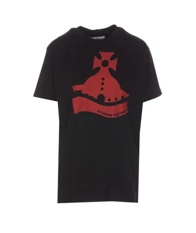 Shop Vivienne Westwood T-shirts And Polos In Black