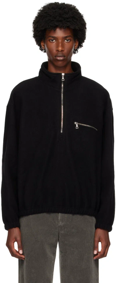 Rier Black Cotton Waxed Windbreaker In Black Fleece