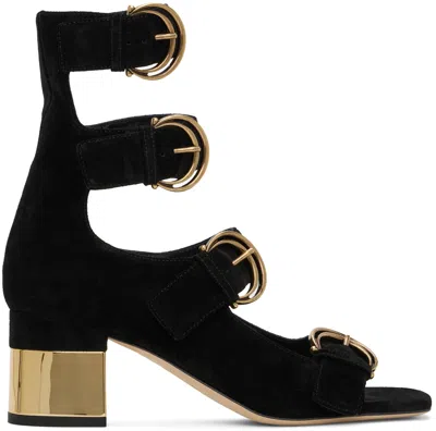 Shop Chloé Black Alizè Heeled Sandals In 001 Black