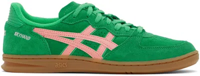 Shop Asics Green Skyhand Og Sneakers In 300 Cilantro/grapefr