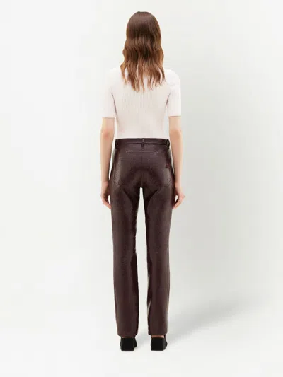 Courrèges 5 Pockets Vinyl Pants In Red