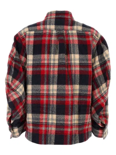 Dsquared2 Dsquared Woman Embroidered Flannel Dean Shirt In Red