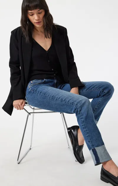 Mavi Emma Slim Boyfriend In Mid  Flex Blue In Medium Blue