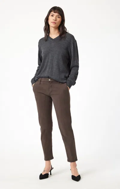 Mavi Brooke Slim Chino In Oak Luxe Twill In Brown