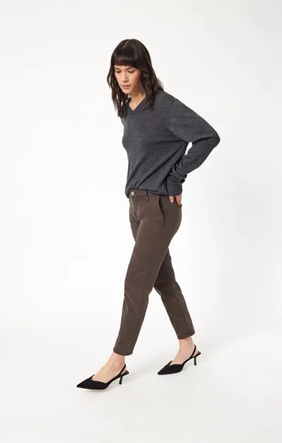 Mavi Brooke Slim Chino In Oak Luxe Twill In Brown