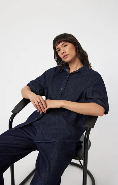 MAVI DEVA SHIRT IN RINSE DENIM 
