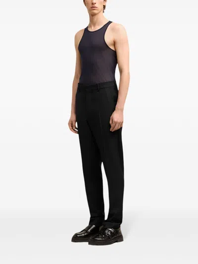 Ami Alexandre Mattiussi Cigarette Fit Trousers Black For Men In Schwarz