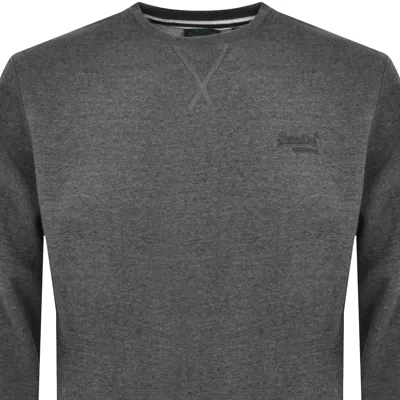 Shop Superdry Essential Logo Sweatshirt Grey