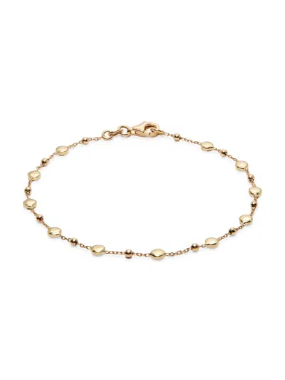 Saks Fifth Avenue Made In Italy Women's 14k Yellow Gold Beaded Bracelet In Yellow Gold