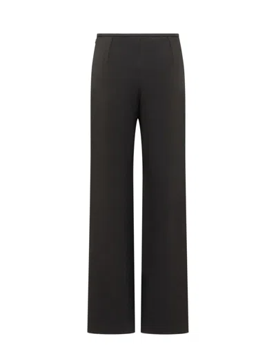 Emporio Armani Women's Crepe Wide-leg Trousers In Nero-black