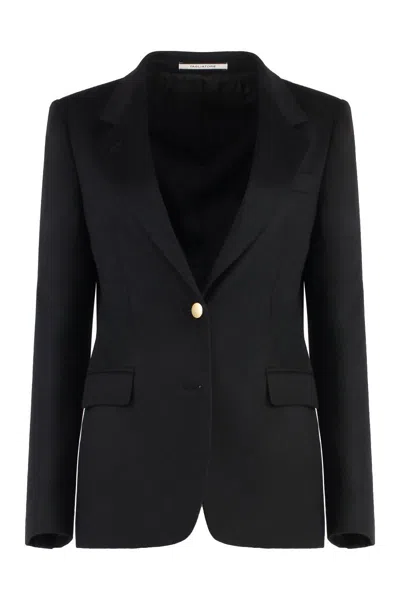 Shop Tagliatore J-parigi Single-breasted Two-button Blazer In Black