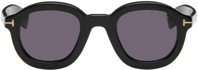 Shop Tom Ford ブラック Raffa サングラス In 01a Shiny Black