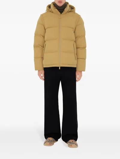 Burberry Detachable Sleeve Nylon Puffer Jacket In Neutrals