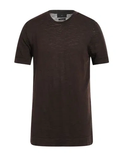 Liu •jo Man Man Sweater Brown Size Xxl Cotton In Brown