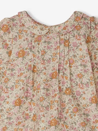 Bonpoint Cotton Blend Blouse With Floral Pattern In Multicoloured