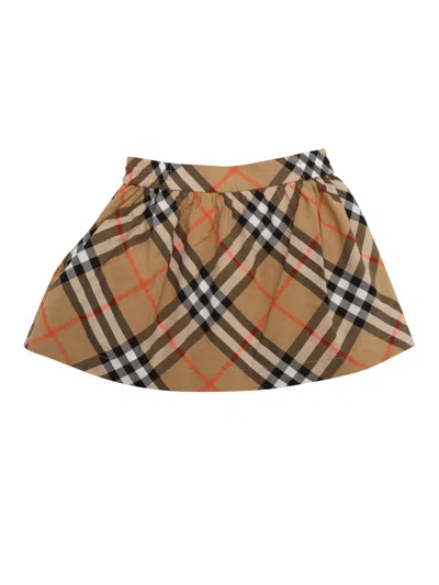 Burberry Kids Skirts Grey In Beige