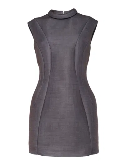 Shop Philosophy Di Lorenzo Serafini Gray Mini Dress