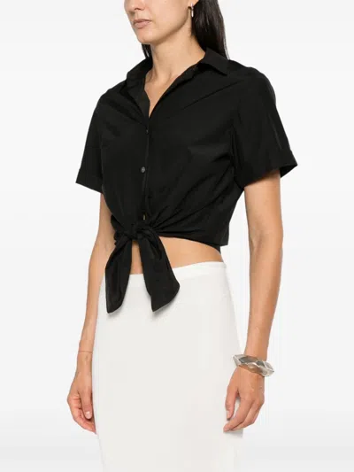 Theory Tied Shirt In 黑色