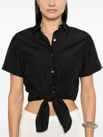 Theory Tied Shirt In 黑色