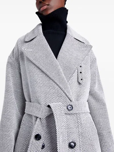 Proenza Schouler White Label Ronan Coat In 灰色