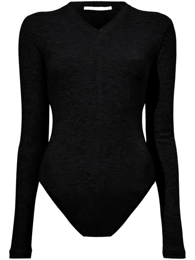 Proenza Schouler White Label Delaney Bodysuit In 黑色