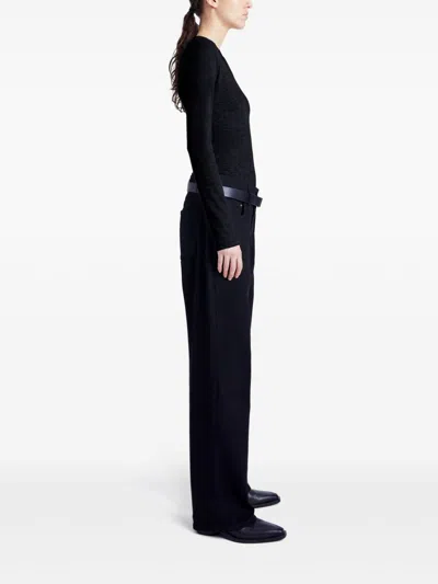 Proenza Schouler White Label Delaney Bodysuit In 黑色