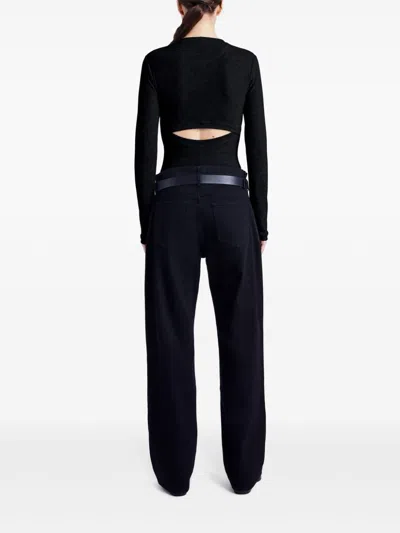 Shop Proenza Schouler White Label Delaney Bodysuit In 黑色