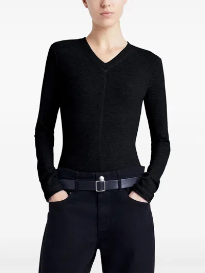 Proenza Schouler White Label Delaney Bodysuit In 黑色